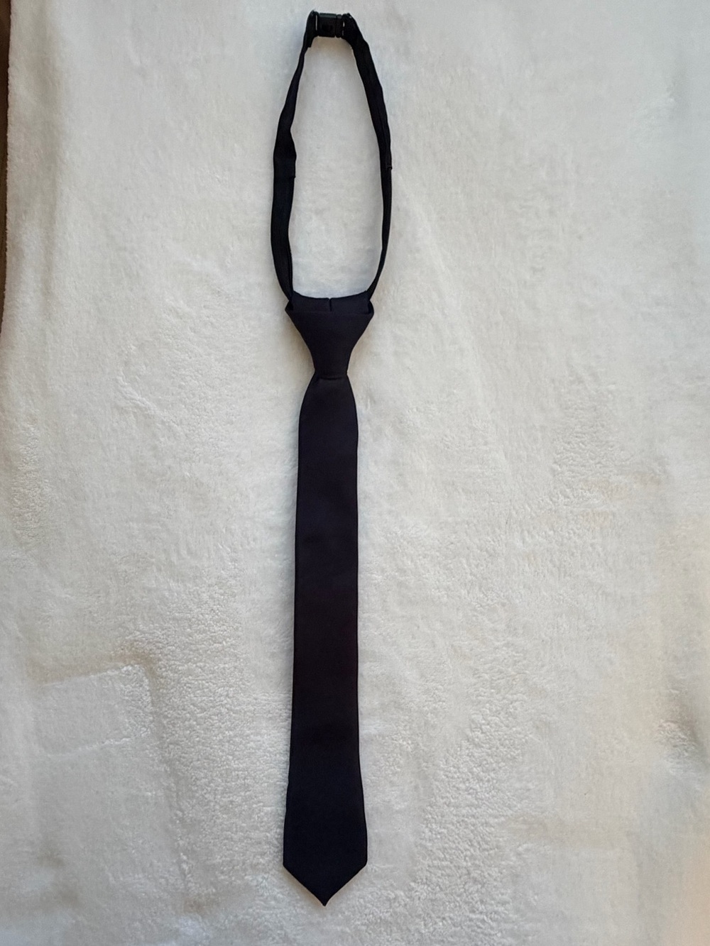 Classic Black Men's Clip-On Tie